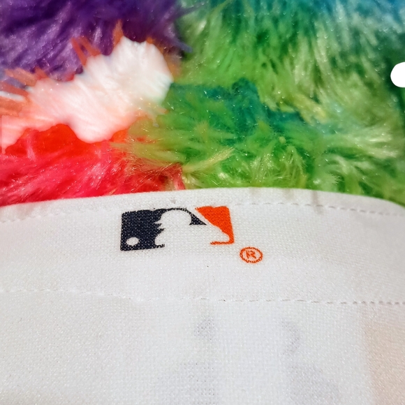 BUILD-A-BEAR RAINBOW SLOTH PLUSH W/HOUSTON ASTROS BASEBALL UNIFORM 18" BABW - Picture 8 of 15